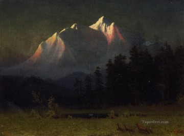 風景 Painting - 西部の風景 アルバート ビアシュタット山